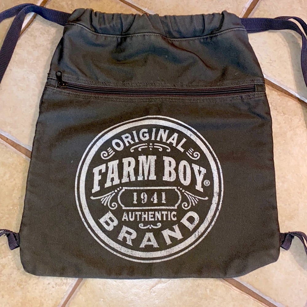 Original Farm Boy Canvas Drawstring Backpack